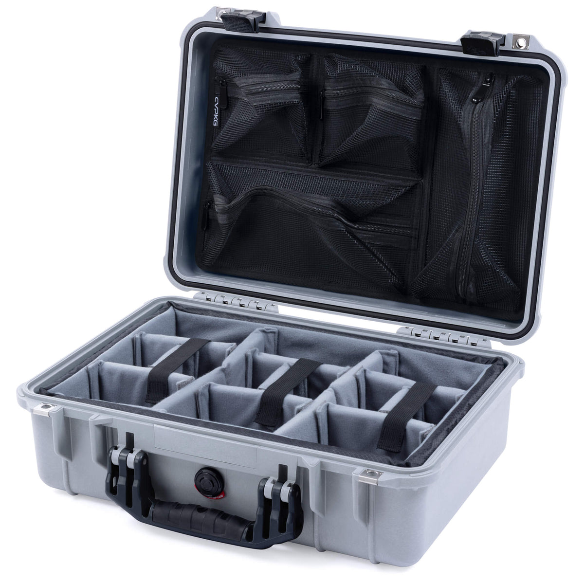 Pelican 1500 Case - Silver &amp; Black