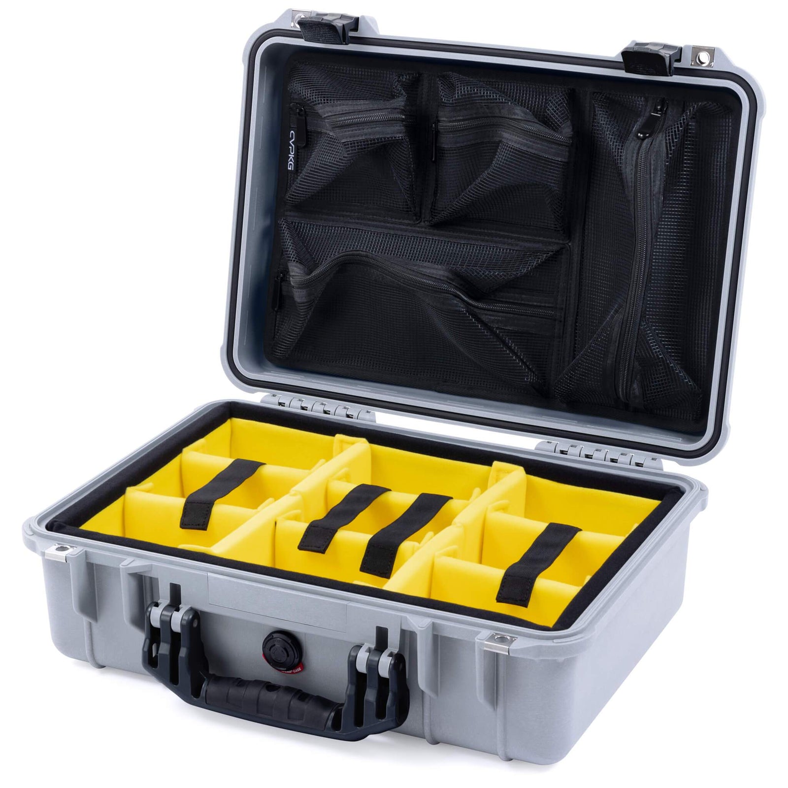 Pelican 1500 Case - Silver & Black