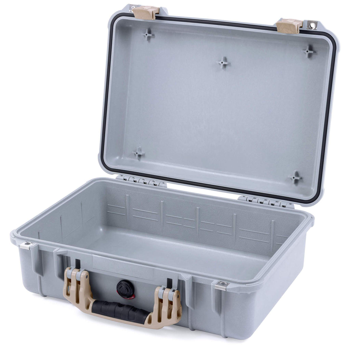 Pelican 1500 Case - Silver &amp; Desert Tan