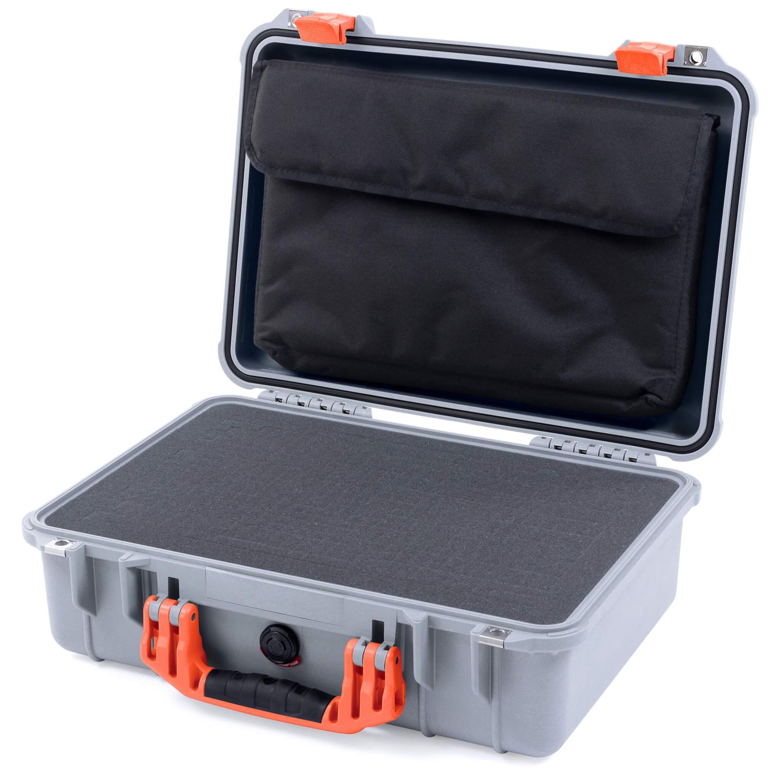 Pelican 1500 Case - Silver & Orange