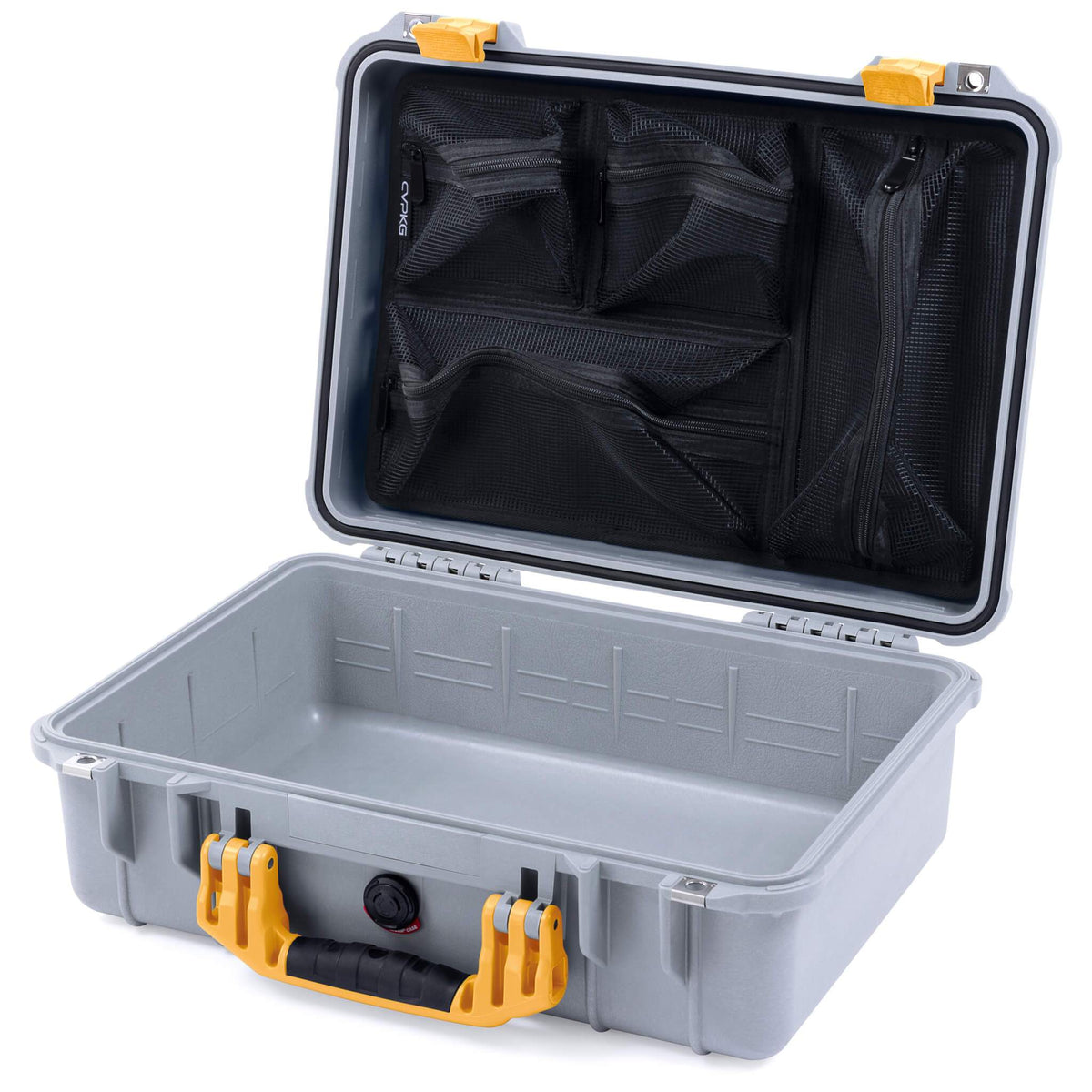 Pelican 1500 Case - Silver &amp; Yellow