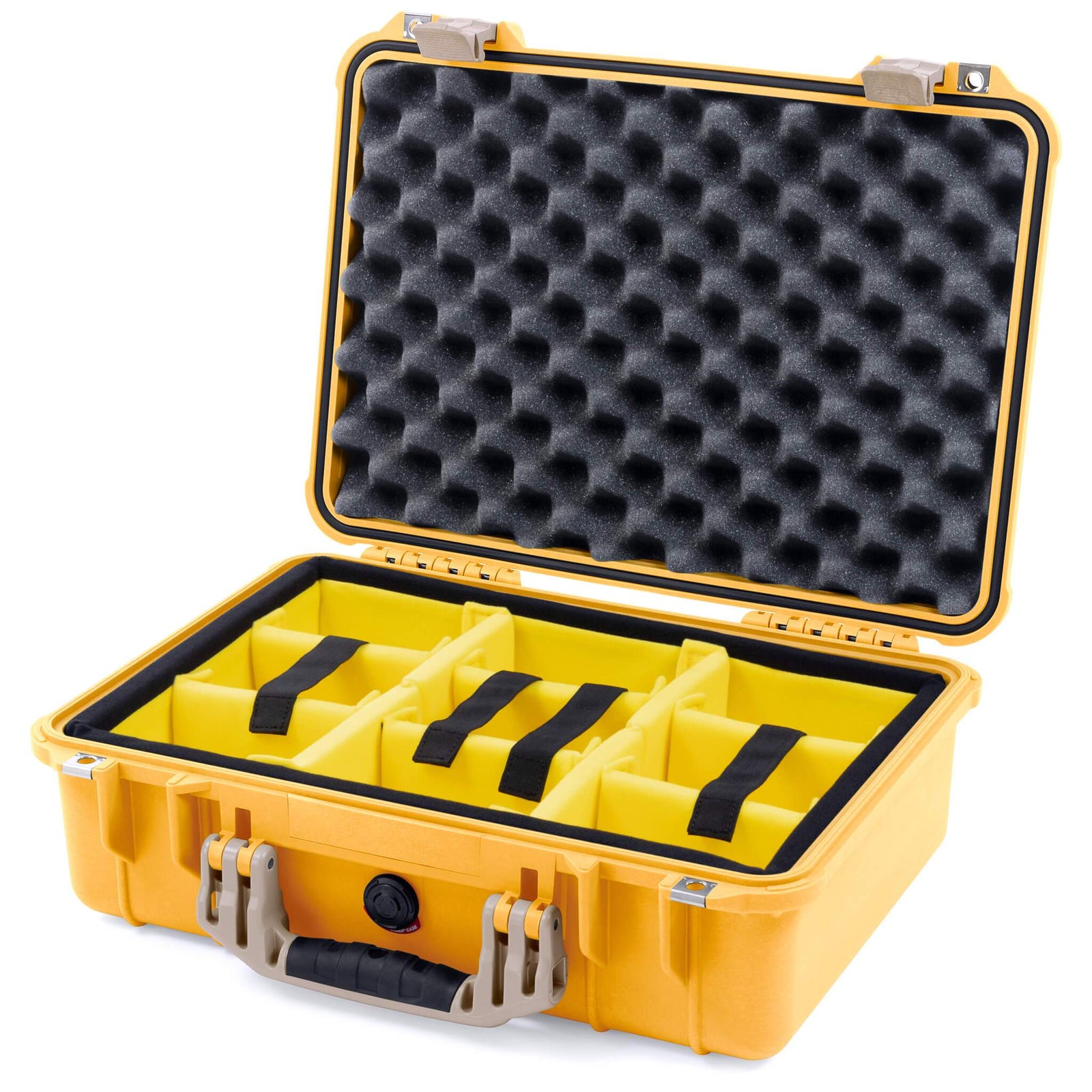 Pelican 1500 Case - Yellow & Desert Tan