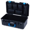 Pelican 1506 Air Case, Black with Blue Handles & Latches ColorCase