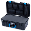 Pelican 1506 Air Case, Black with Blue Handles & Latches ColorCase