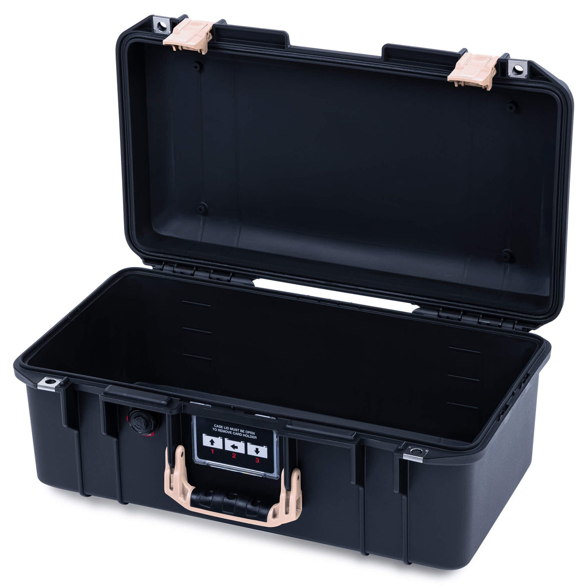 Pelican 1506 Air Case, Black with Desert Tan Handles &amp; Latches None (Case Only) ColorCase 015060-0000-110-311