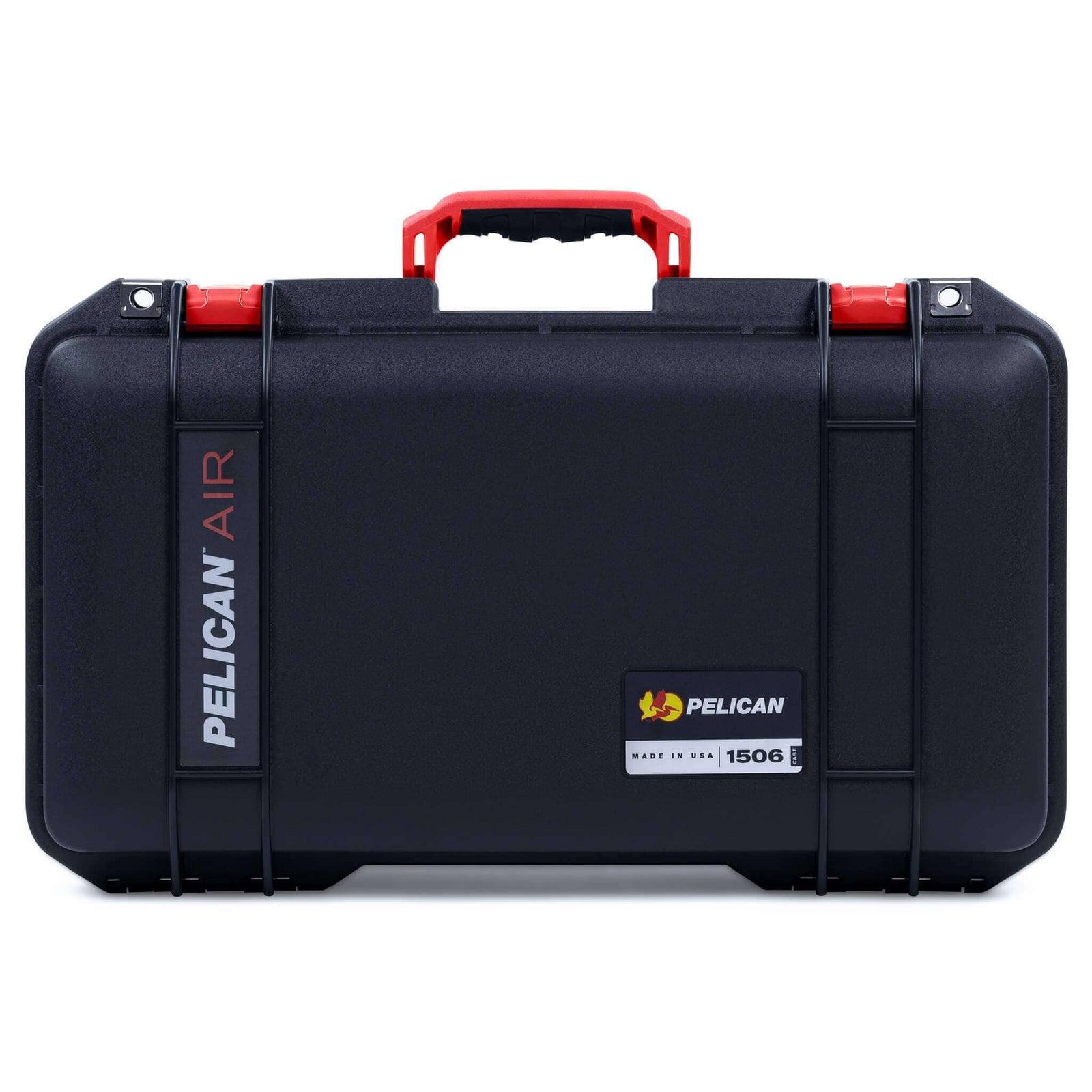 Pelican 1506 Air Case, Black with Red Handles & Latches ColorCase 
