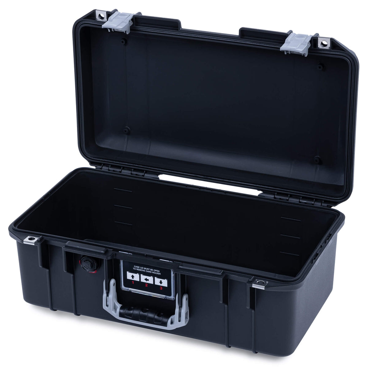 Pelican 1506 Air Case, Black with Silver Handles &amp; Latches None (Case Only) ColorCase 015060-0000-110-181
