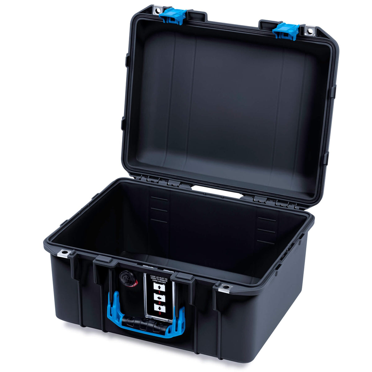 Pelican 1507 Air Case, Black with Blue Handle &amp; Latches None (Case Only) ColorCase 015070-0000-110-121
