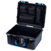 Pelican 1507 Air Case, Black with Blue Handle & Latches ColorCase