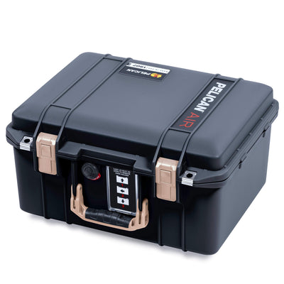 Pelican 1507 Air Case, Black with Desert Tan Handle & Latches ColorCase