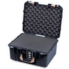 Pelican 1507 Air Case, Black with Desert Tan Handle & Latches Pick & Pluck Foam with Convolute Lid Foam ColorCase 015070-0001-110-311