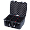 Pelican 1507 Air Case, Black with Silver Handle & Latches TrekPak Divider System with Convolute Lid Foam ColorCase 015070-0020-110-181