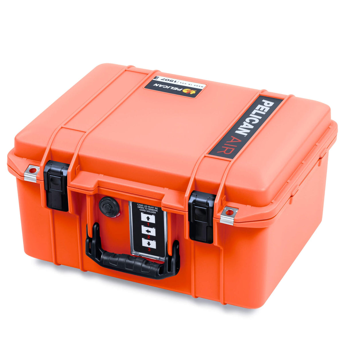 Pelican 1507 Air Case, Orange with Black Handle &amp; Latches ColorCase 