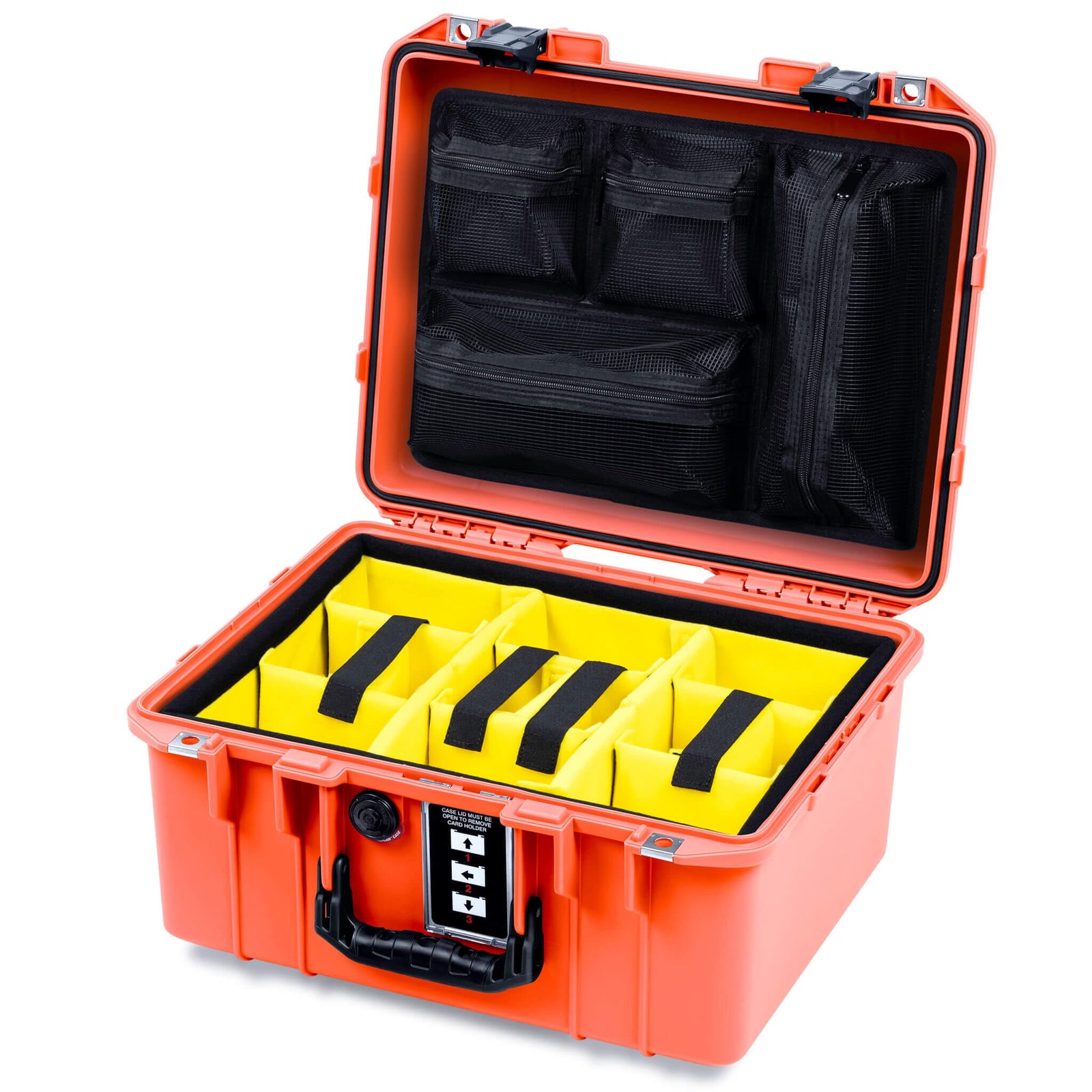 Pelican 1507 Air Case, Orange with Black Handle & Latches ColorCase 