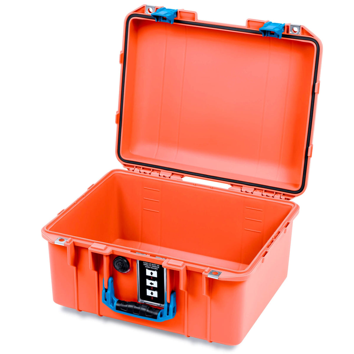 Pelican 1507 Air Case, Orange with Blue Handle &amp; Latches None (Case Only) ColorCase 015070-0000-150-121