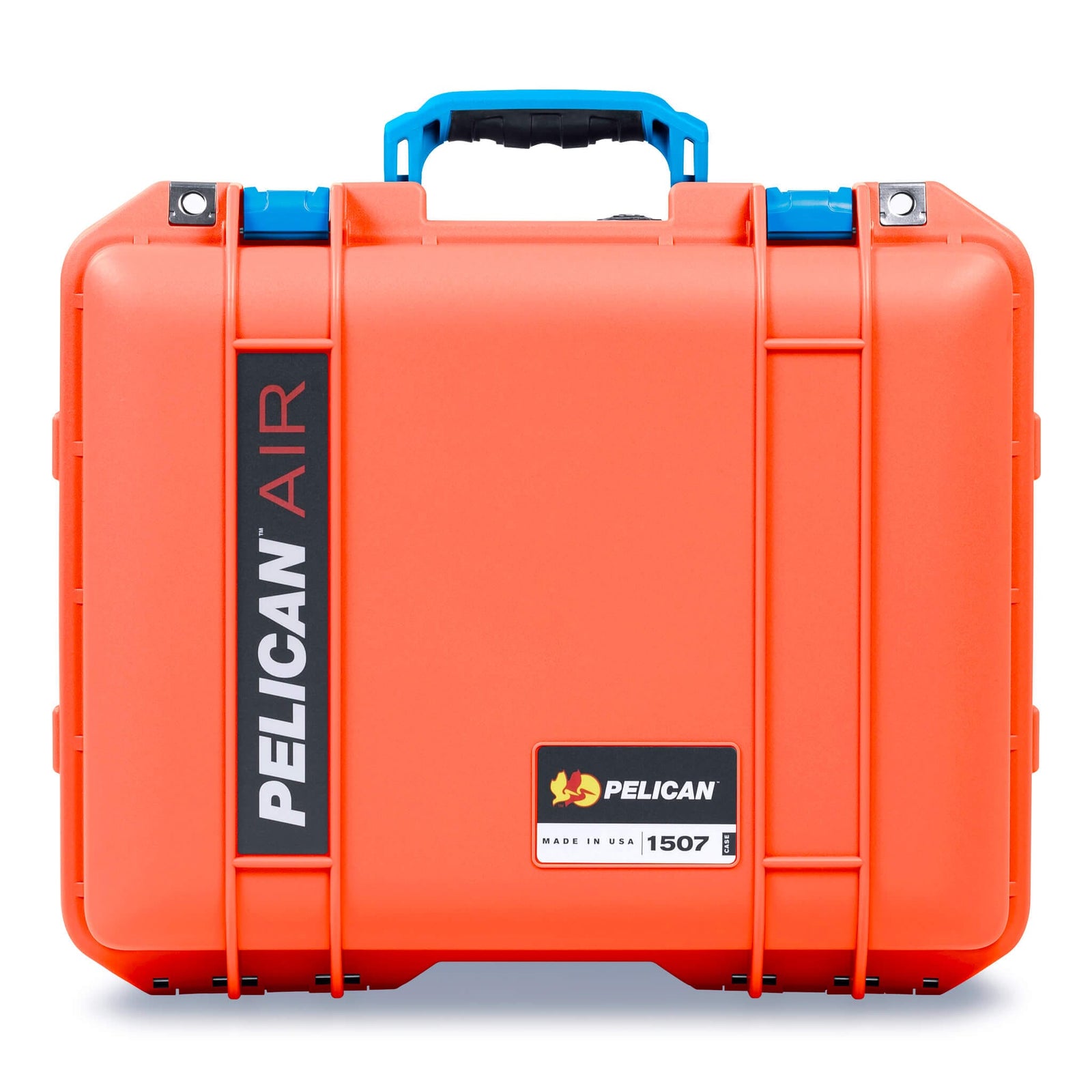 Pelican 1507 Air Case, Orange with Blue Handle & Latches ColorCase 