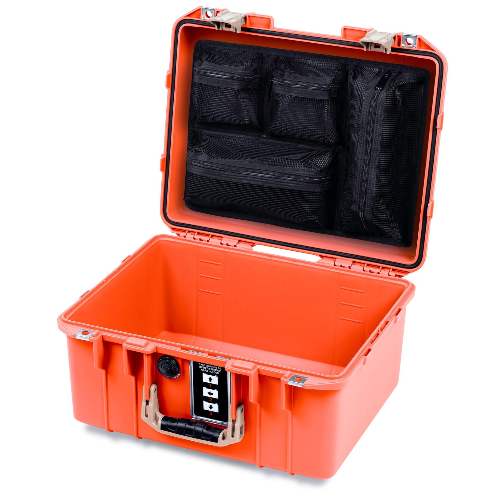 Pelican 1507 Air Case, Orange with Desert Tan Handle & Latches ColorCase 