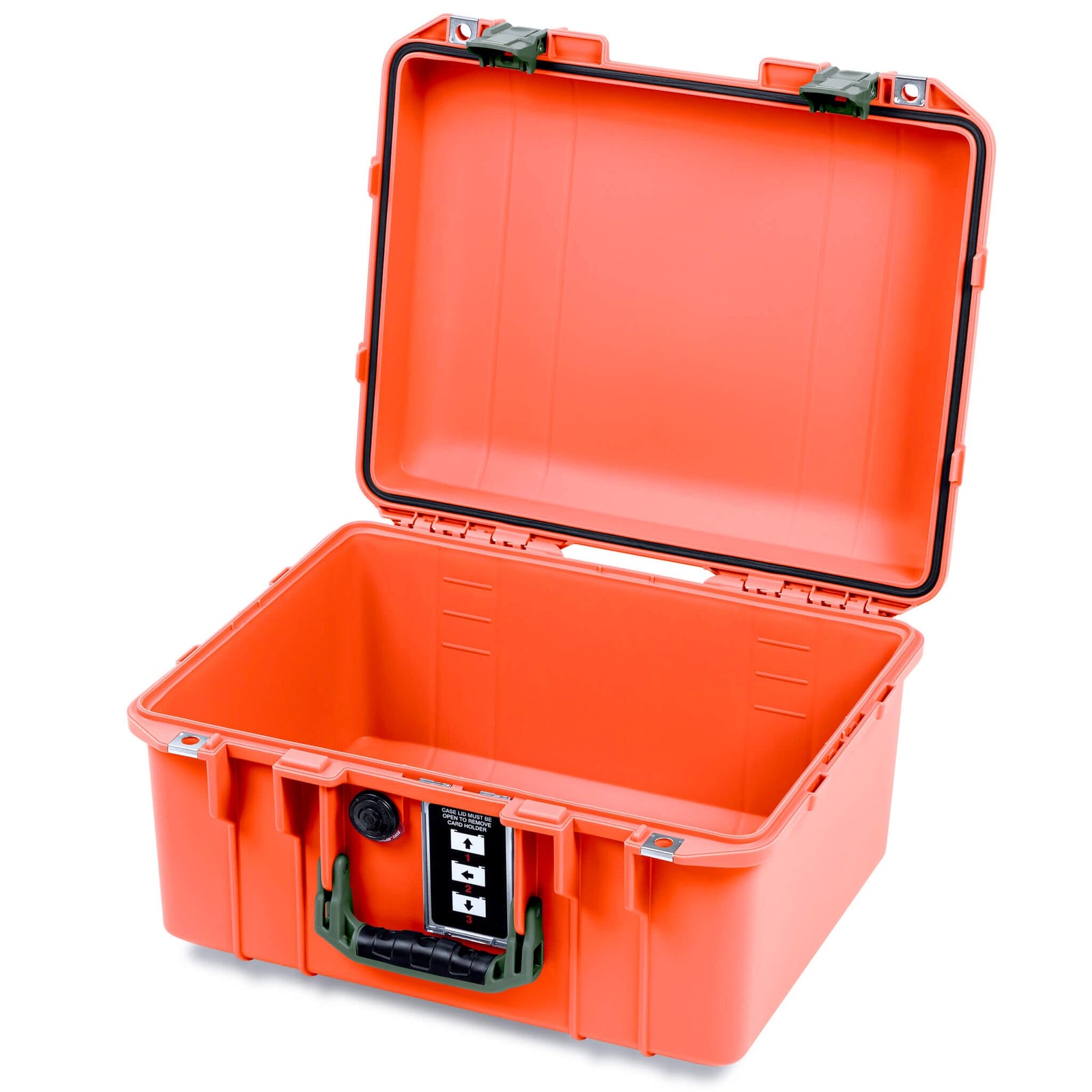 Pelican 1507 Air Case, Orange with OD Green Handle & Latches None (Case Only) ColorCase 015070-0000-150-131
