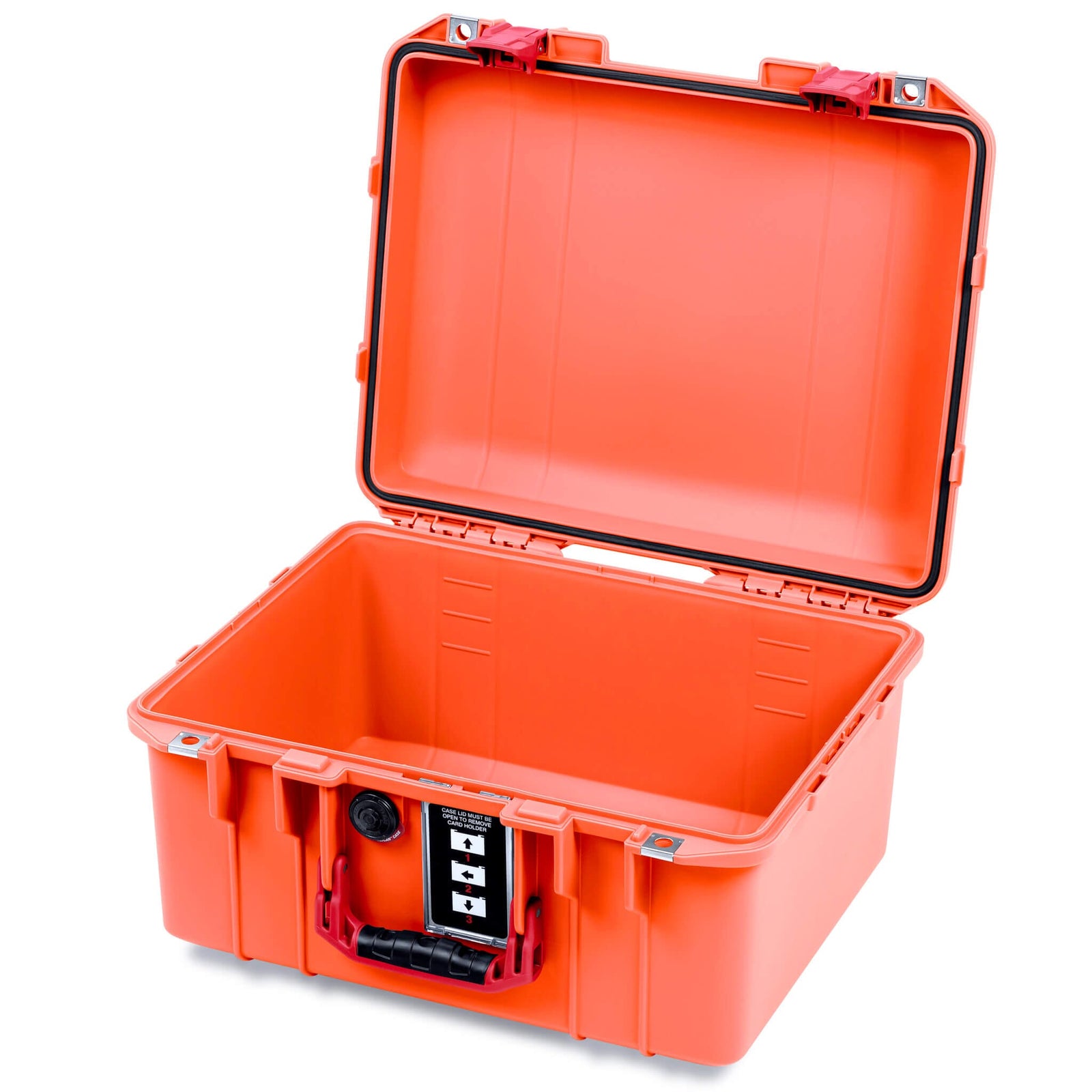 Pelican 1507 Air Case, Orange with Red Handle & Latches None (Case Only) ColorCase 015070-0000-150-321