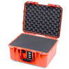 Pelican 1507 Air Case, Orange with Red Handle & Latches Pick & Pluck Foam with Convolute Lid Foam ColorCase 015070-0001-150-321