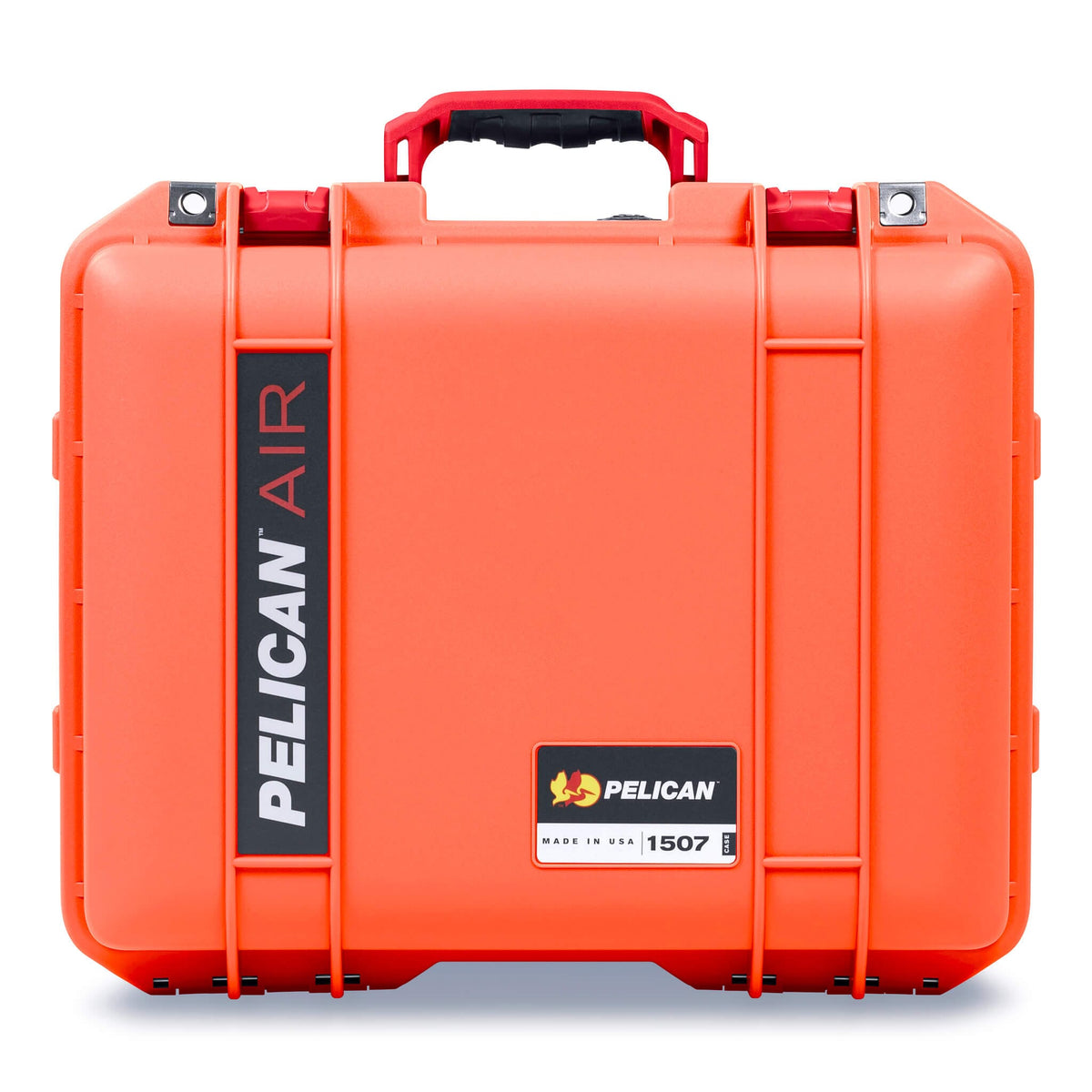 Pelican 1507 Air Case, Orange with Red Handle &amp; Latches ColorCase 