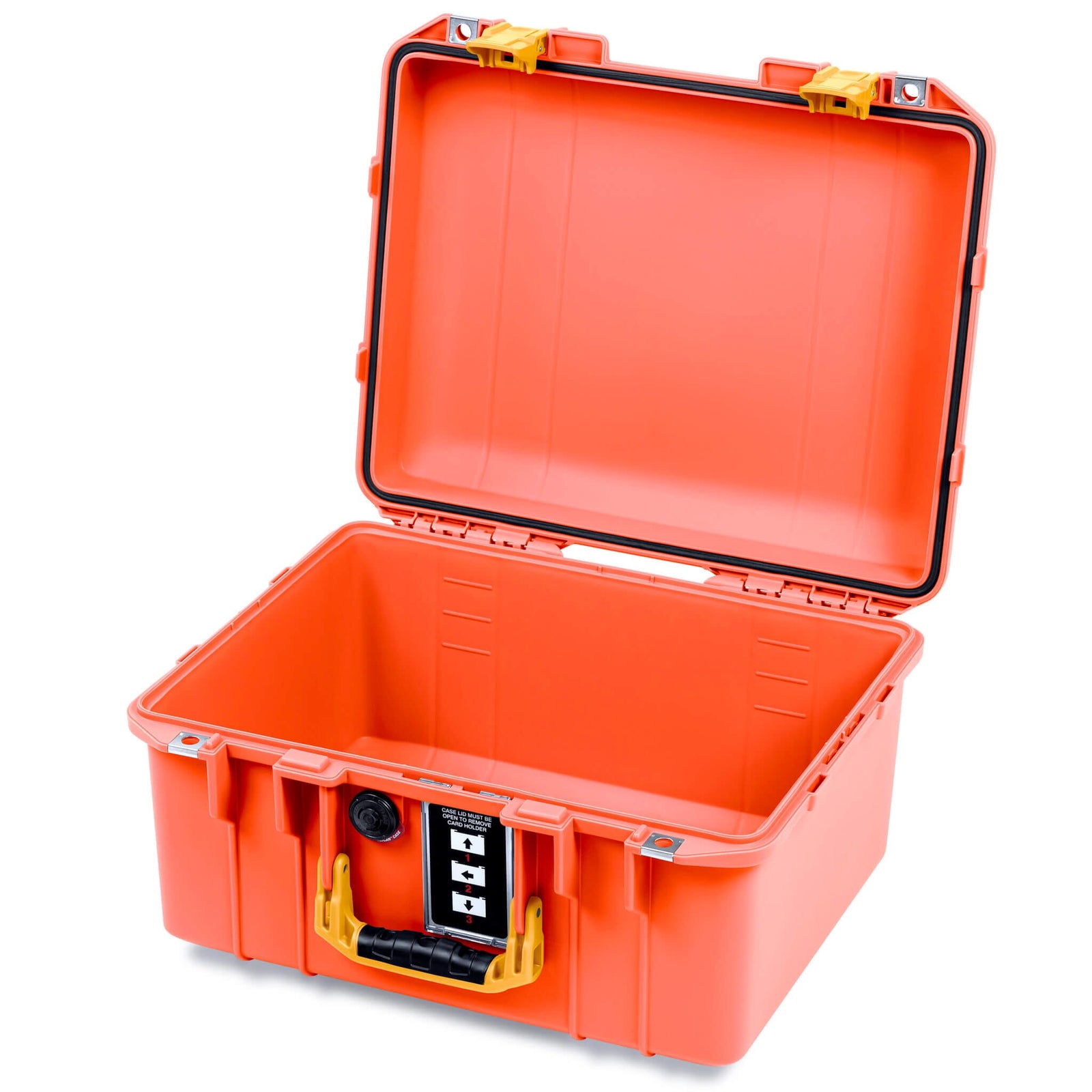 Pelican 1507 Air Case, Orange with Yellow Handle & Latches None (Case Only) ColorCase 015070-0000-150-241