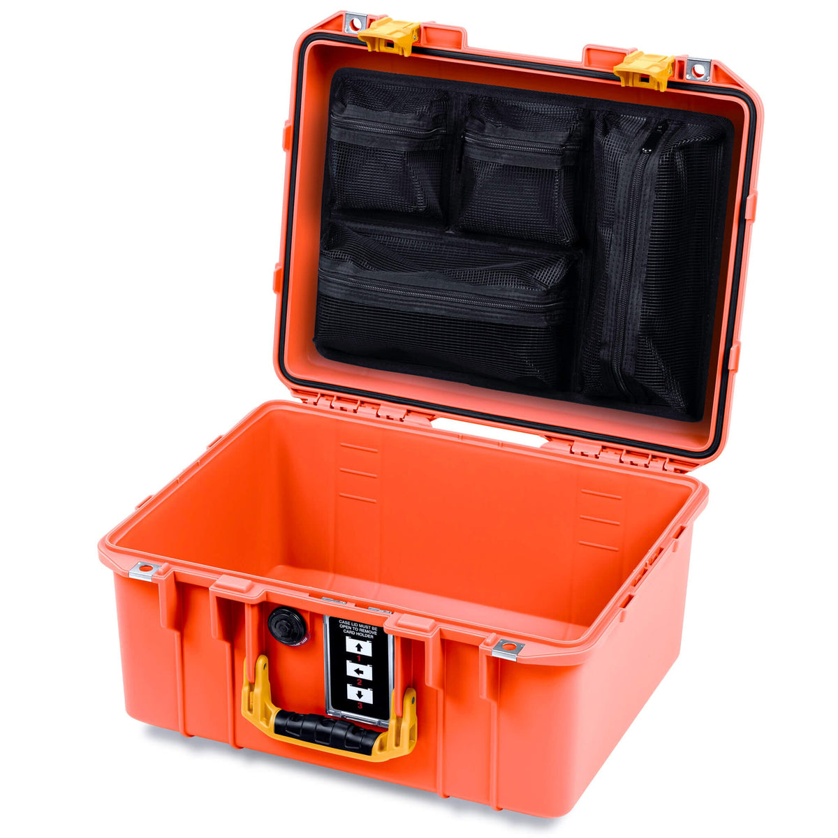 Pelican 1507 Air Case, Orange with Yellow Handle &amp; Latches ColorCase 