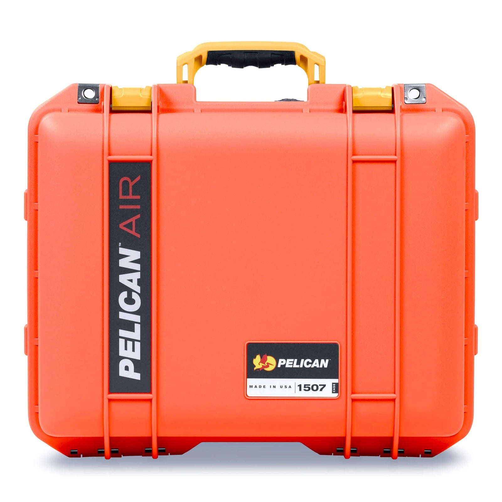 Pelican 1507 Air Case, Orange with Yellow Handle & Latches ColorCase 