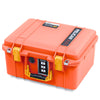 Pelican 1507 Air Case, Orange with Yellow Handle & Latches ColorCase