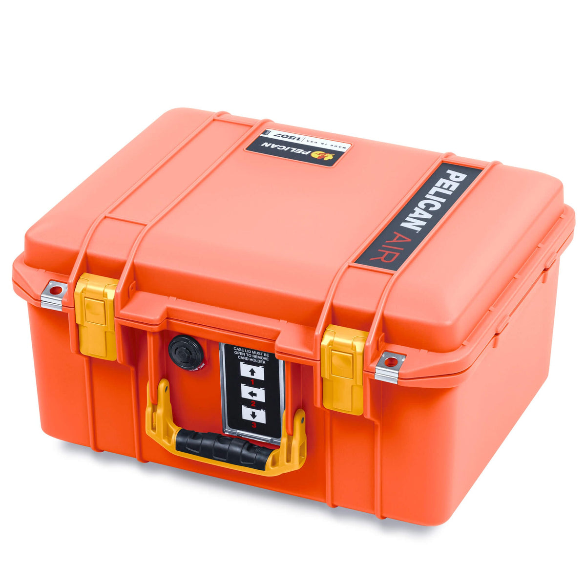 Pelican 1507 Air Case, Orange with Yellow Handle &amp; Latches ColorCase 