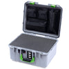 Pelican 1507 Air Case, Silver with Lime Green Handle & Latches ColorCase