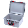 Pelican 1507 Air Case, Silver with Red Handle & Latches None (Case Only) ColorCase 015070-0000-180-321