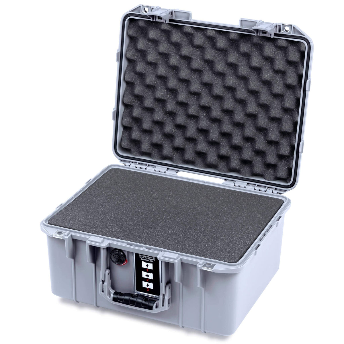 Pelican 1507 Air Case, Silver Pick &amp; Pluck Foam with Convolute Lid Foam ColorCase 015070-0001-180-181