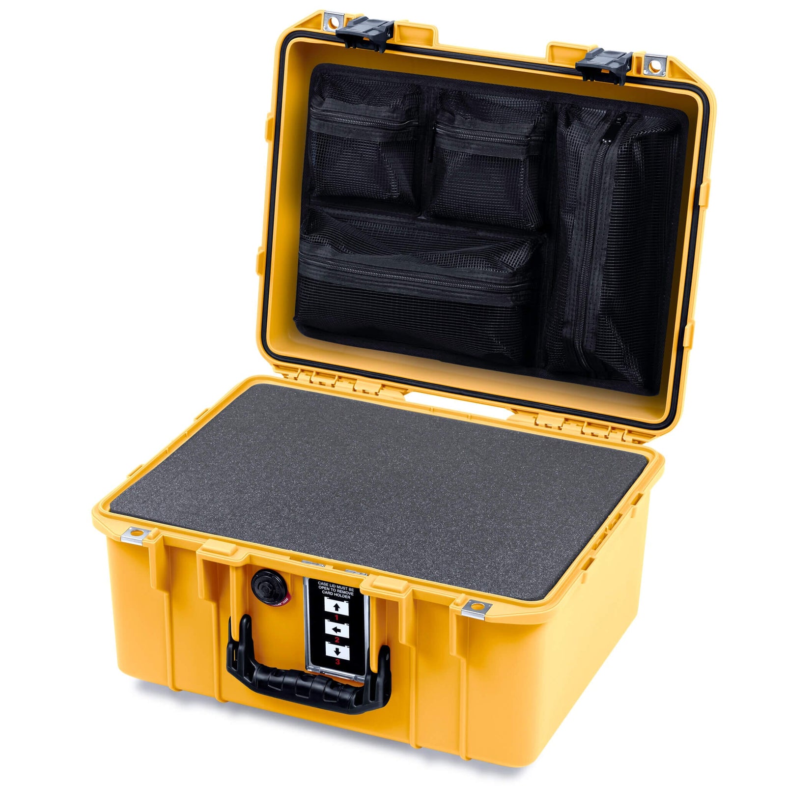 Pelican 1507 Air Case, Yellow with Black Handle & Latches ColorCase 