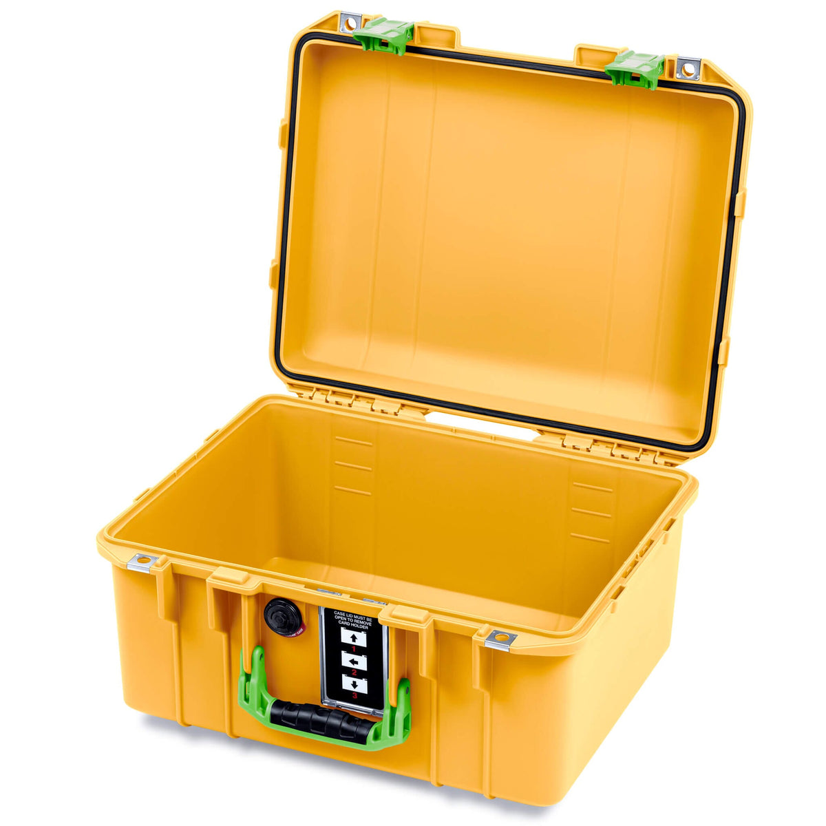 Pelican 1507 Air Case, Yellow with Lime Green Handle &amp; Latches None (Case Only) ColorCase 015070-0000-240-301