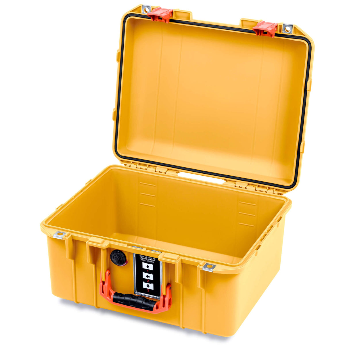Pelican 1507 Air Case, Yellow with Orange Handle &amp; Latches None (Case Only) ColorCase 015070-0000-240-151