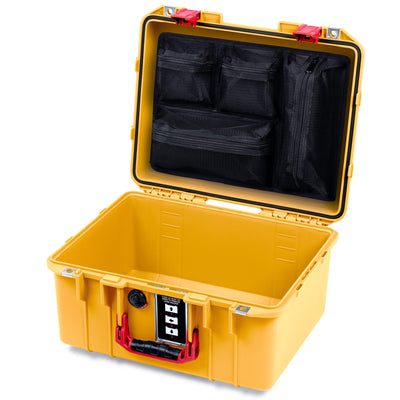 Pelican 1507 Air Case, Yellow with Red Handle & Latches ColorCase