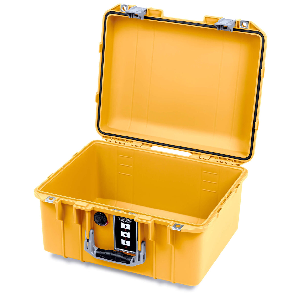 Pelican 1507 Air Case, Yellow with Silver Handle &amp; Latches None (Case Only) ColorCase 015070-0000-240-181