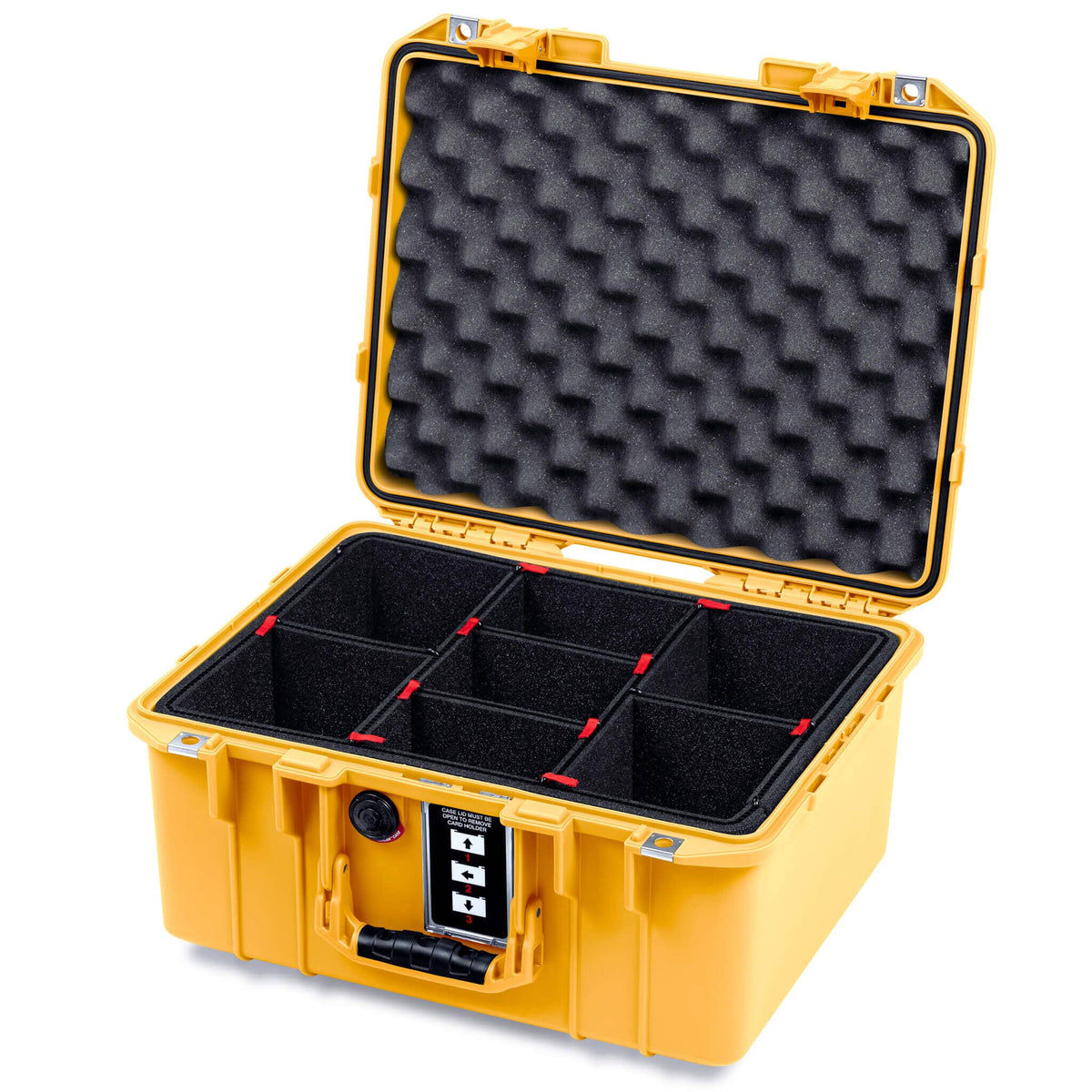 Pelican 1507 Air Case, Yellow TrekPak Divider System with Convolute Lid Foam ColorCase 015070-0020-240-241