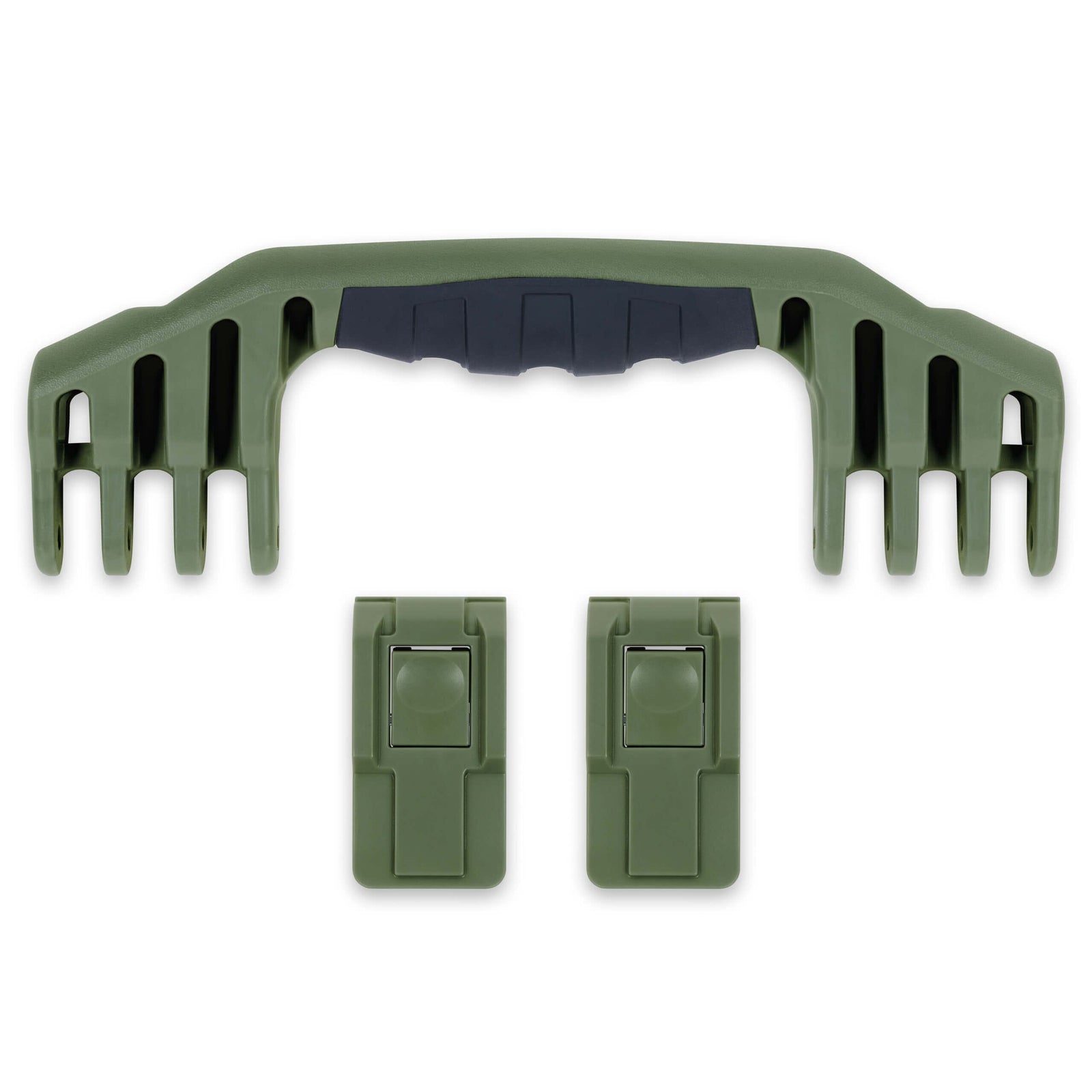 Pelican 1520 Replacement Handle & Latches, OD Green (Set of 1 Handle, 2 Push-Button Latches) ColorCase 