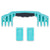 Pelican 1520 Replacement Handle & Latches, Teal (Set of 1 Handle, 2 Push-Button Latches) ColorCase 