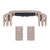 Pelican 1525 Air Replacement Handle & Latches, Desert Tan (Set of 1 Handle, 2 Latches) ColorCase 