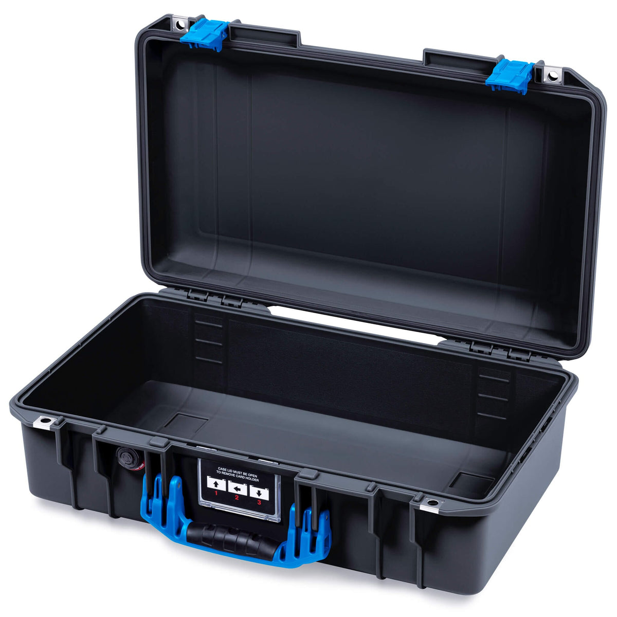 Pelican 1525 Air Case, Black with Blue Handle & Latches None (Case Only) ColorCase 015250-0000-110-121