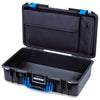 Pelican 1525 Air Case, Black with Blue Handle & Latches ColorCase