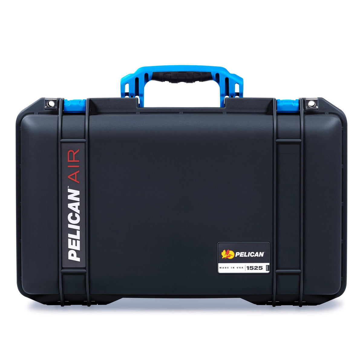 Pelican 1525 Air Case, Black with Blue Handle &amp; Latches ColorCase 