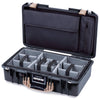 Pelican 1525 Air Case, Black with Desert Tan Handle & Latches ColorCase