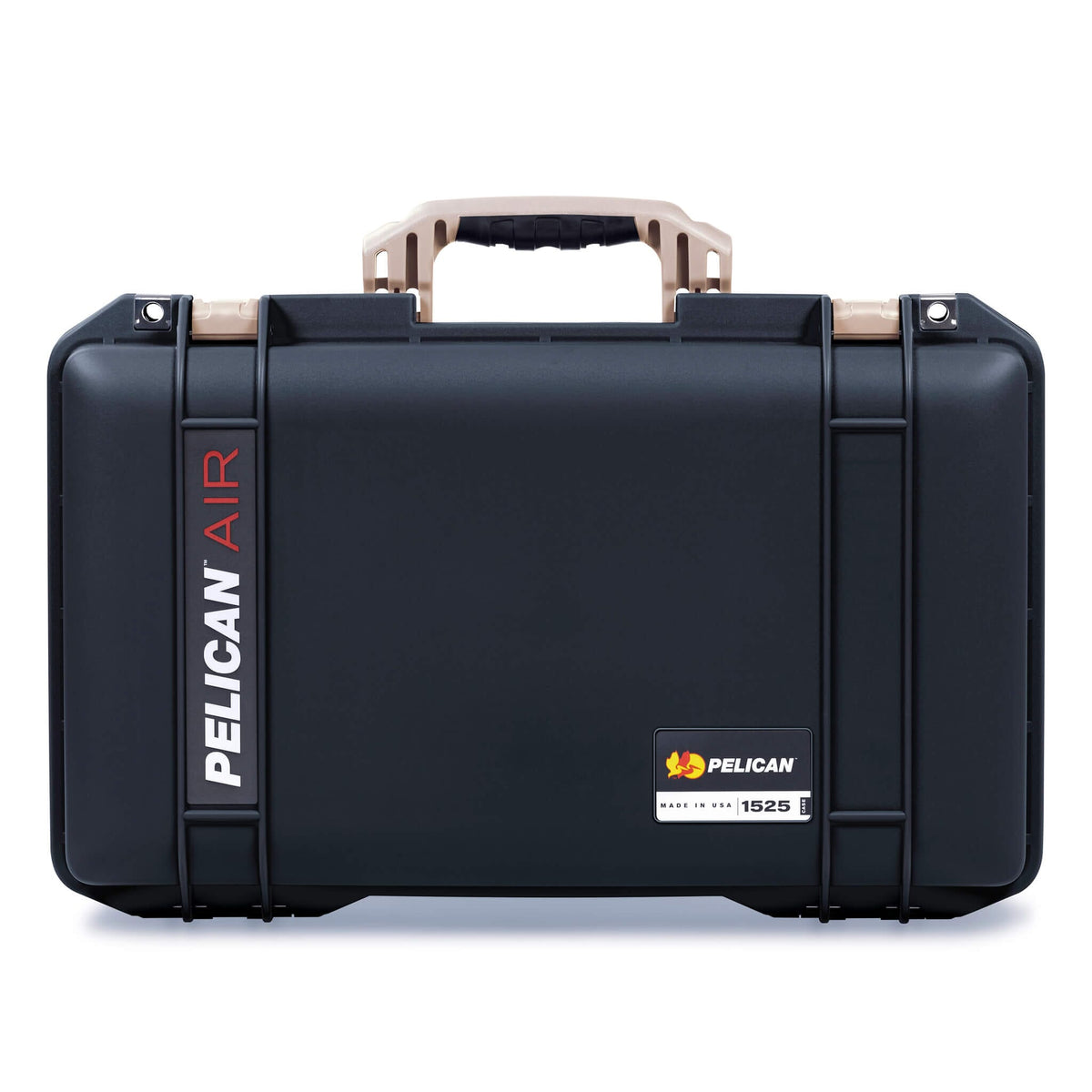Pelican 1525 Air Case, Black with Desert Tan Handle &amp; Latches ColorCase 