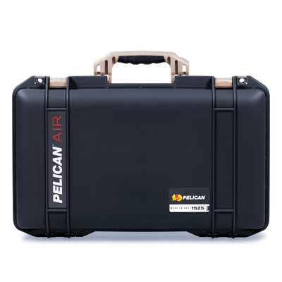 Pelican 1525 Air Case, Black with Desert Tan Handle & Latches ColorCase