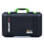 Pelican 1525 Air Case, Black with Lime Green Handle & Latches ColorCase 
