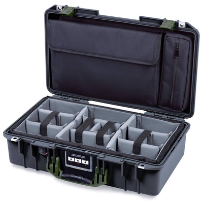 Pelican 1525 Air Case, Black with OD Green Handle & Latches ColorCase
